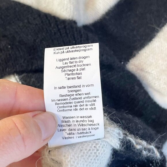 Summum Woman Alpaca Striped Pullover Sweater Multi Size XS Long Sleeve Knitted - Picture 7 of 8